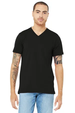 BELLA CANVAS  Unisex Jersey Short Sleeve V-Neck Tee. BC3005 Black