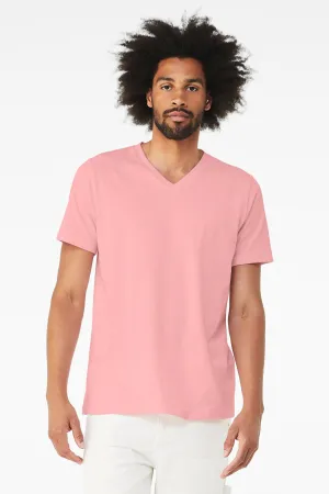 BELLA CANVAS  Unisex Jersey Short Sleeve V-Neck Tee. BC3005 Pink
