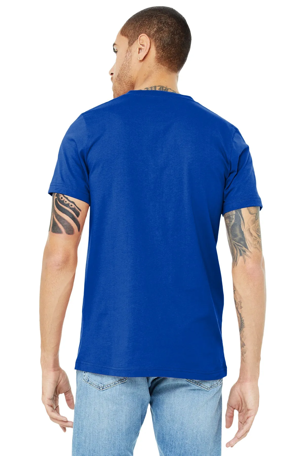 BELLA CANVAS  Unisex Jersey Short Sleeve V-Neck Tee. BC3005 True Royal