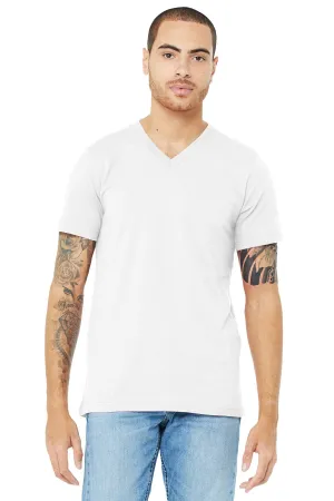 BELLA CANVAS  Unisex Jersey Short Sleeve V-Neck Tee. BC3005 White