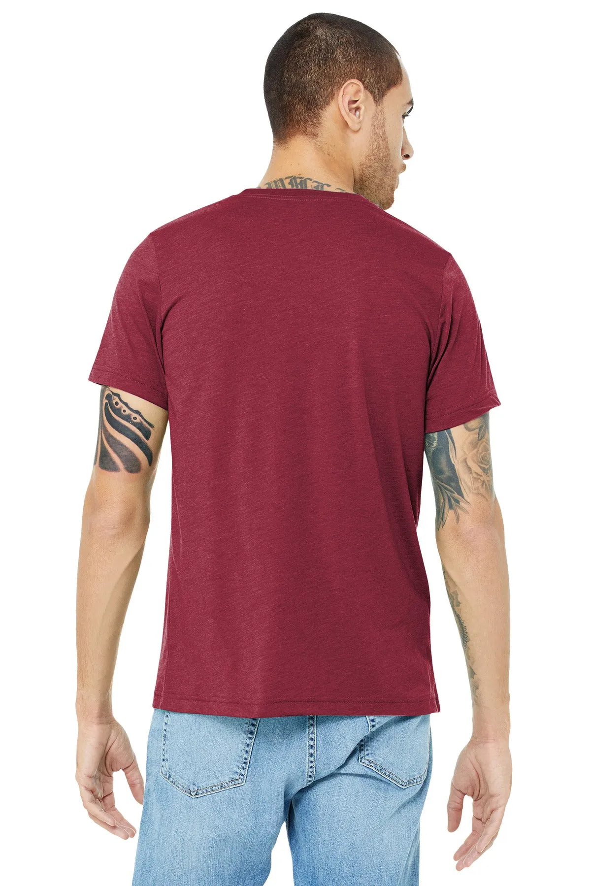 BELLA CANVAS  Unisex Triblend Short Sleeve Tee. BC3413 Cardinal Triblend