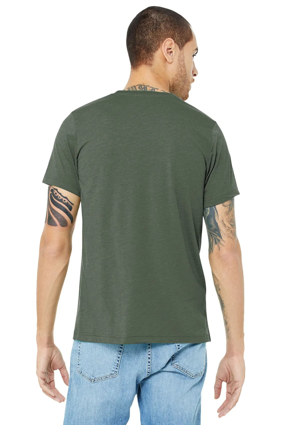 BELLA CANVAS  Unisex Triblend Short Sleeve Tee. BC3413 Military Green Triblend