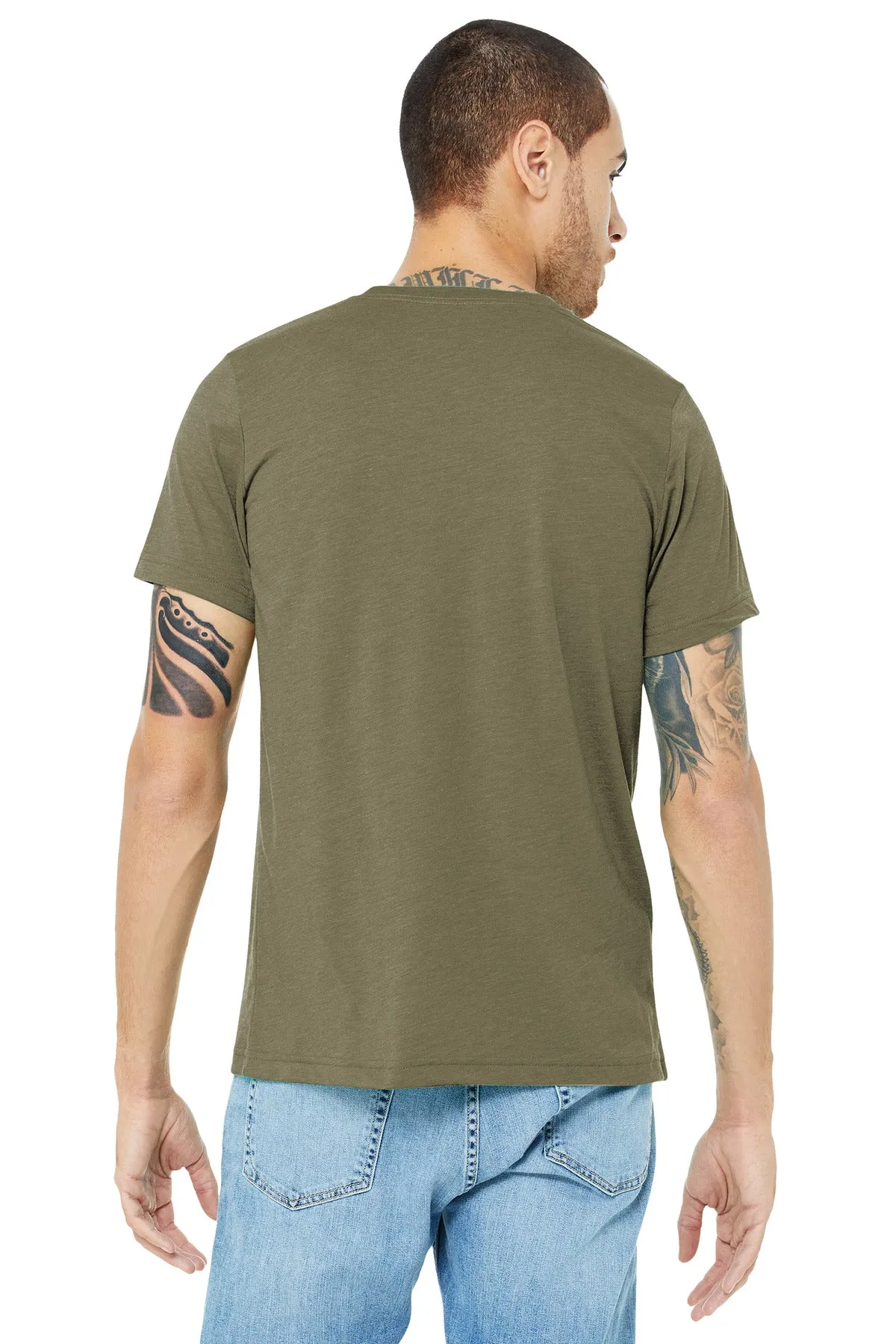 BELLA CANVAS  Unisex Triblend Short Sleeve Tee. BC3413 Olive Triblend