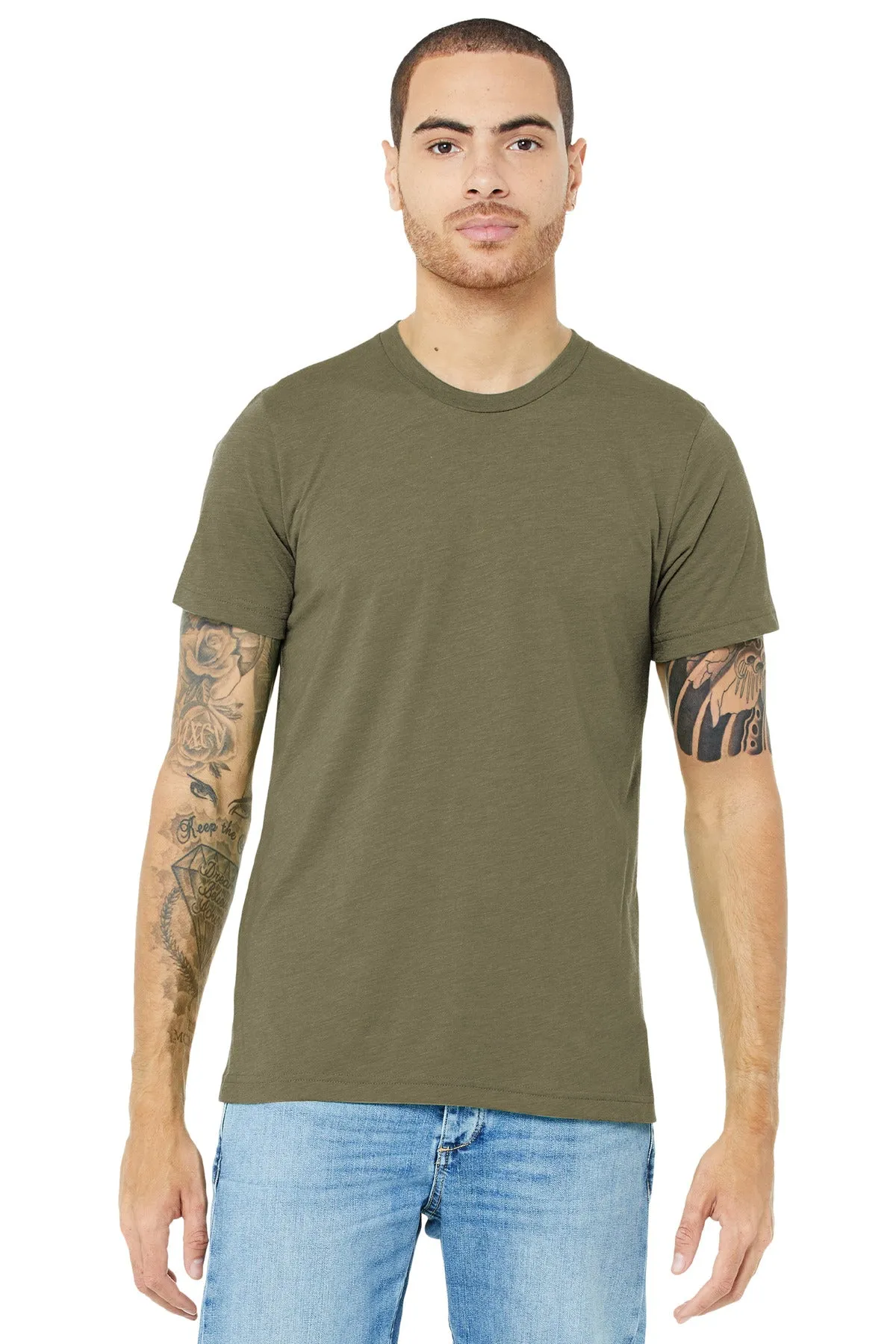 BELLA CANVAS  Unisex Triblend Short Sleeve Tee. BC3413 Olive Triblend