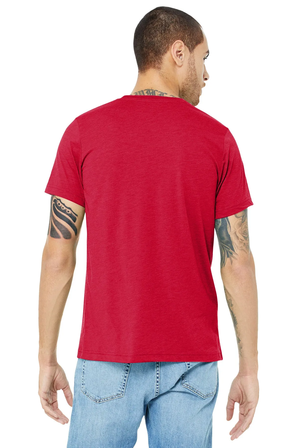 BELLA CANVAS  Unisex Triblend Short Sleeve Tee. BC3413 Solid Red Triblend