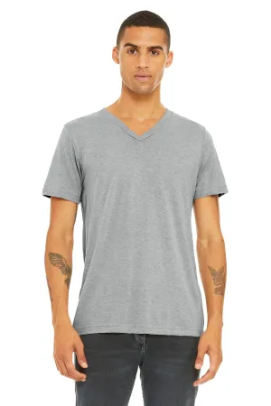 BELLA CANVAS  Unisex Triblend Short Sleeve V-Neck Te. BC3415 Athletic Grey Triblend