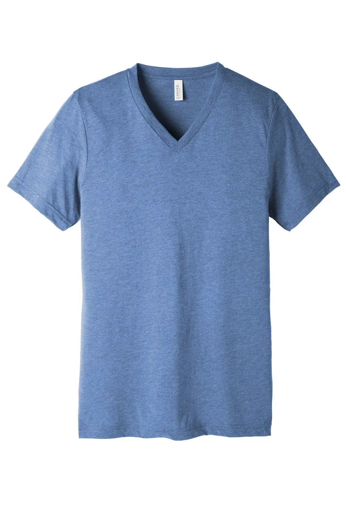 BELLA CANVAS  Unisex Triblend Short Sleeve V-Neck Te. BC3415 Blue Triblend
