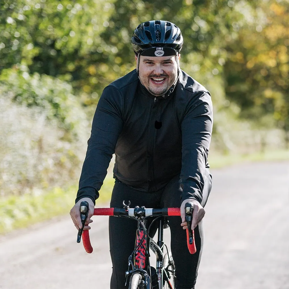 Big and Tall Mens Plain Black Tor Winter Cycling Jacket