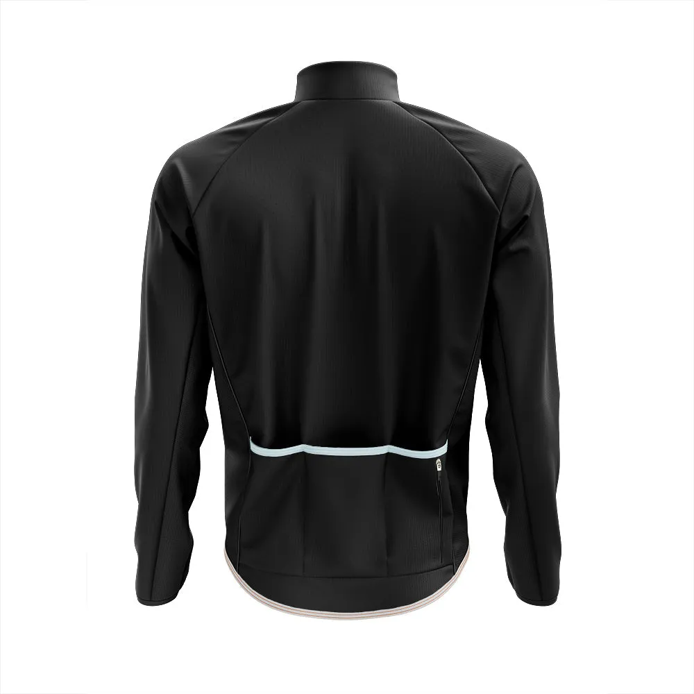 Big and Tall Mens Plain Black Tor Winter Cycling Jacket