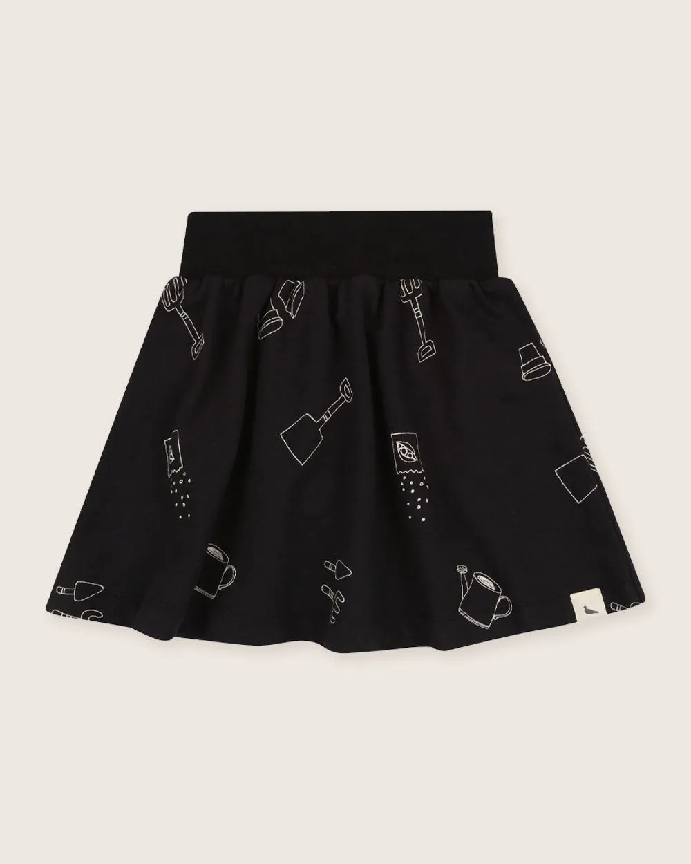 Black Sew and Grow Print Skirt