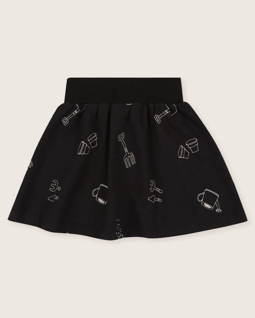 Black Sew and Grow Print Skirt
