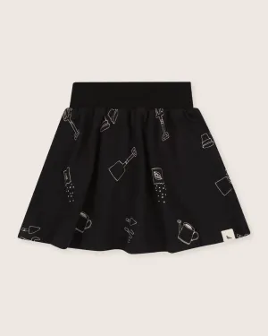 Black Sew and Grow Print Skirt