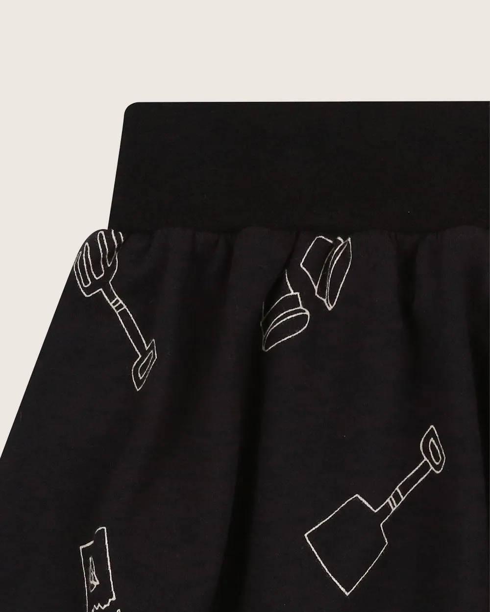 Black Sew and Grow Print Skirt