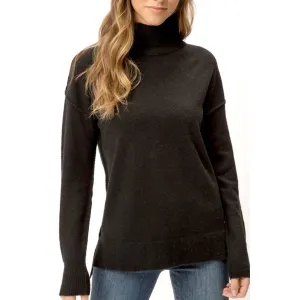black soft turtleneck sweater