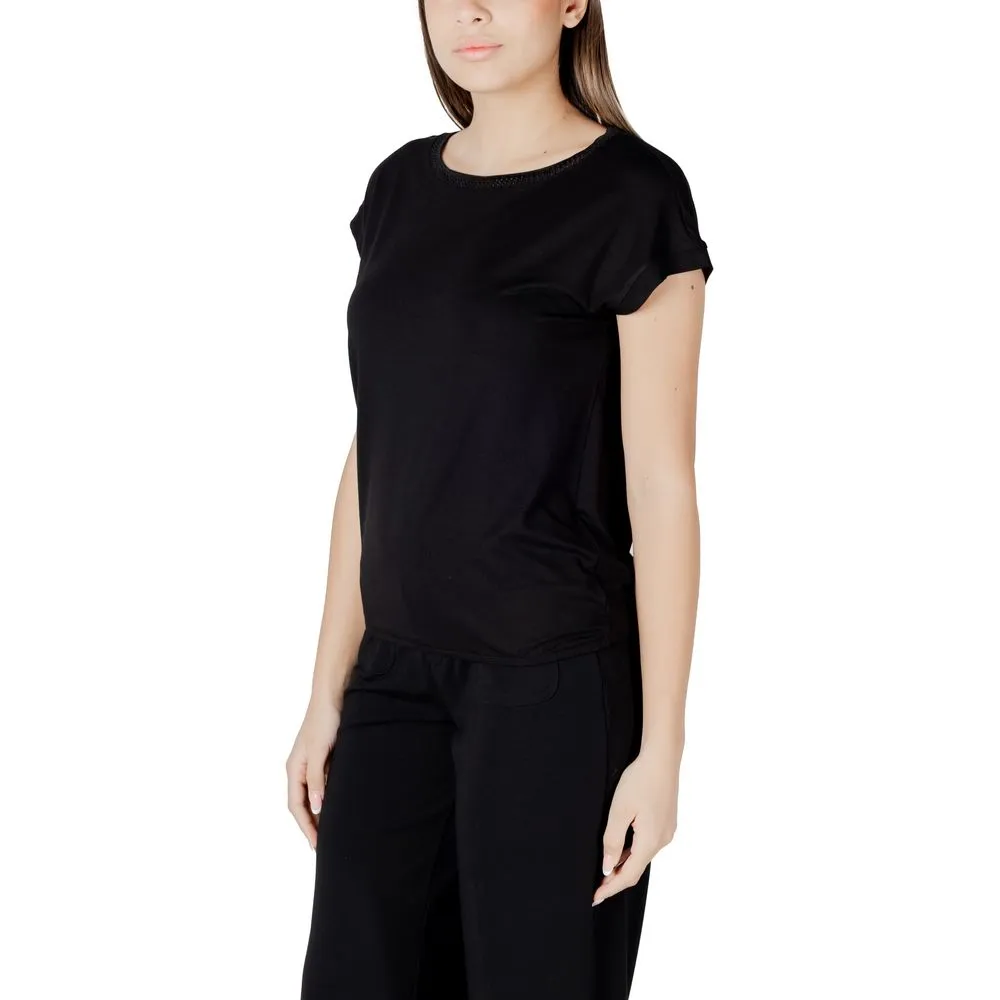 Black Viscose Tops & T-Shirt