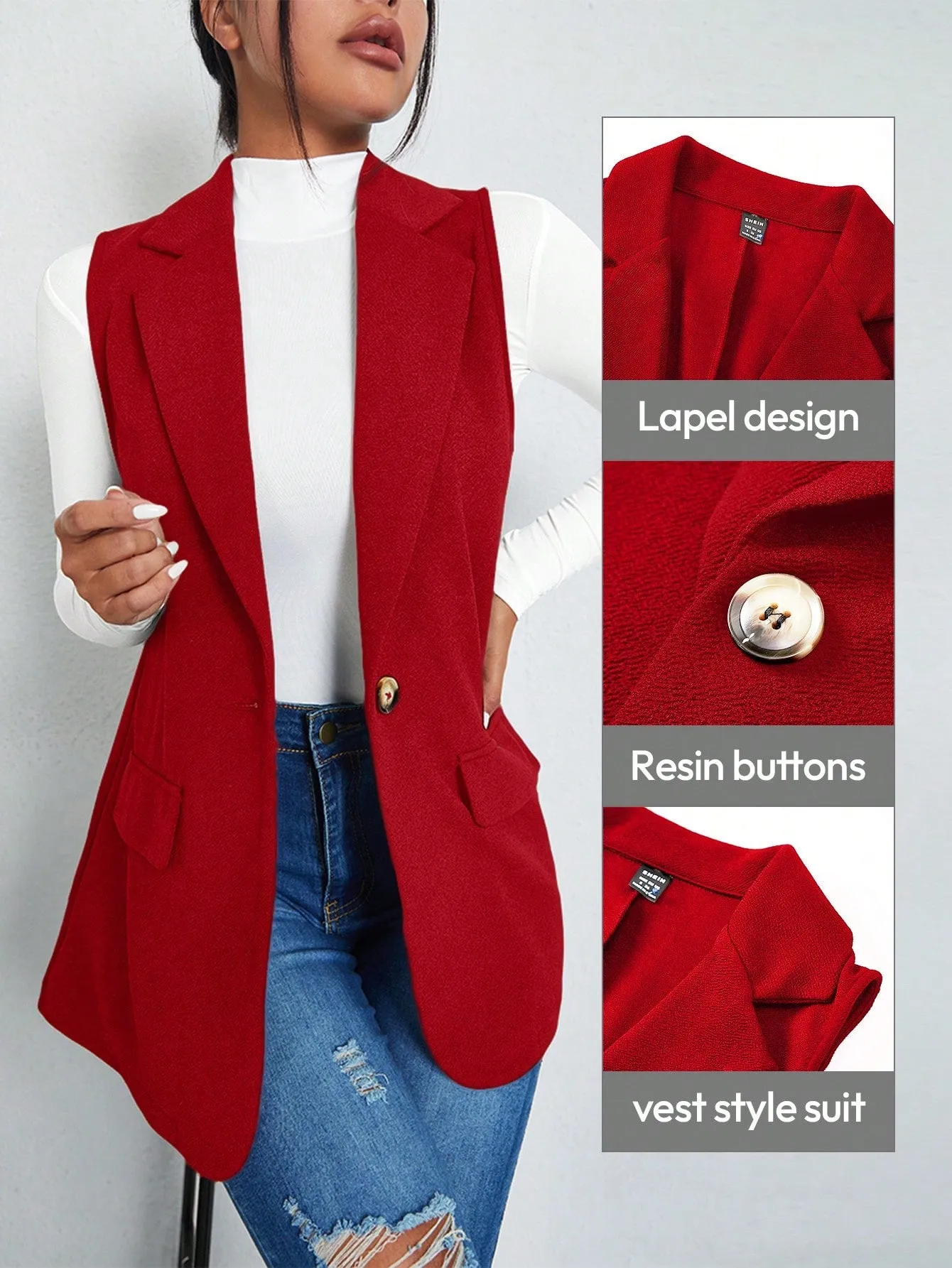 Blazer Chic BizChic para Mujer en Cherry Vibes