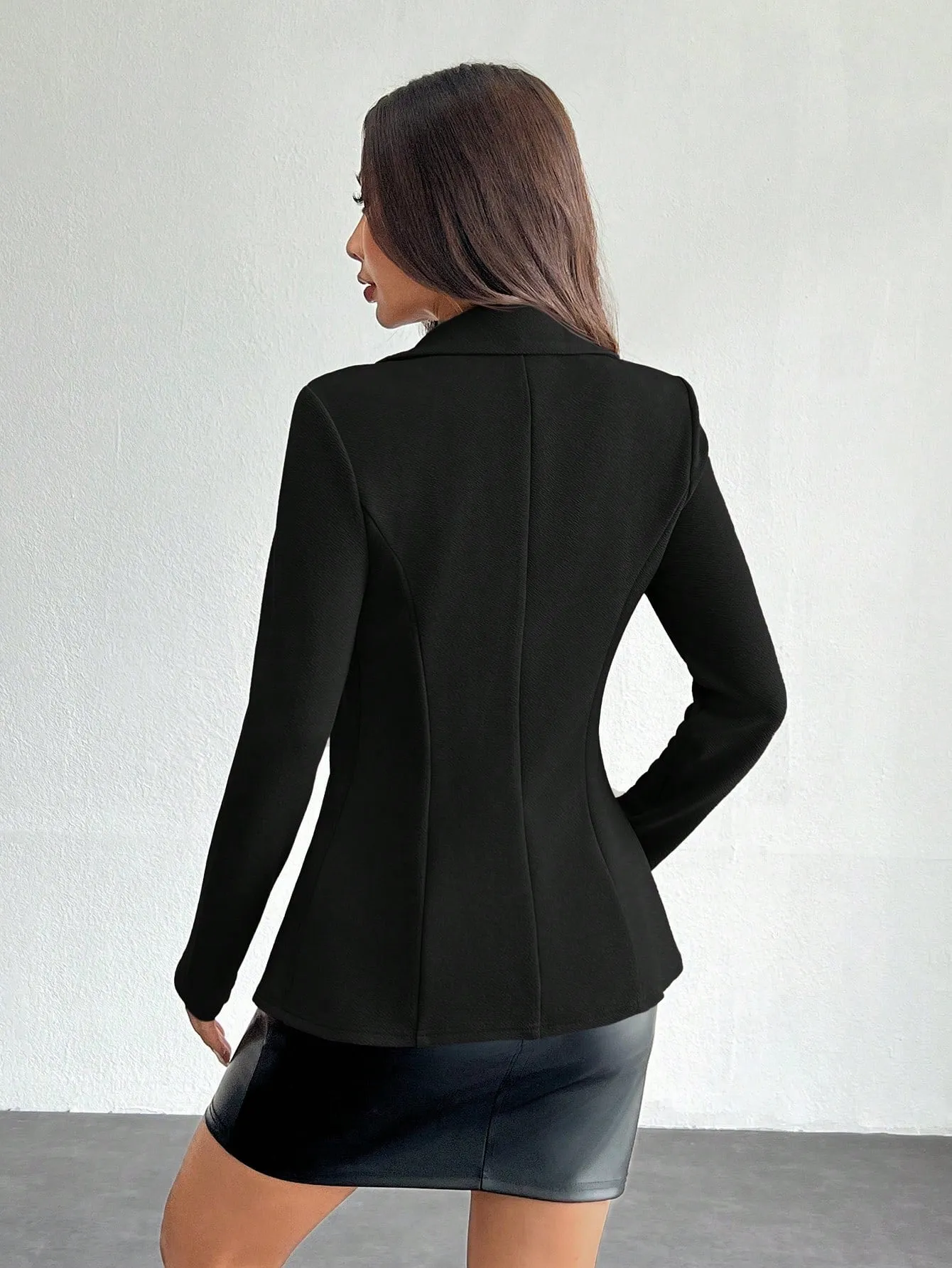 Blazer de mujer Cherry Vibes con cuello de solapa en