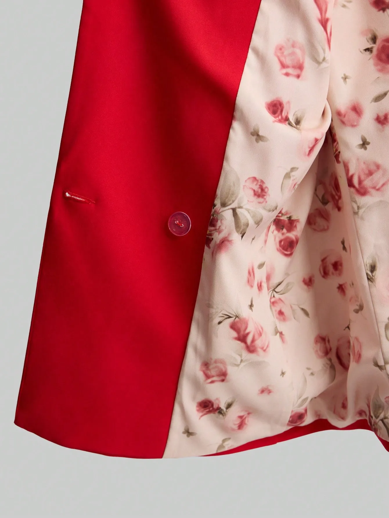 Blazer elegante de mujer roja al estilo de los 90