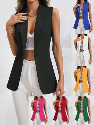 Blazer Unicolor Clásico para Mujer