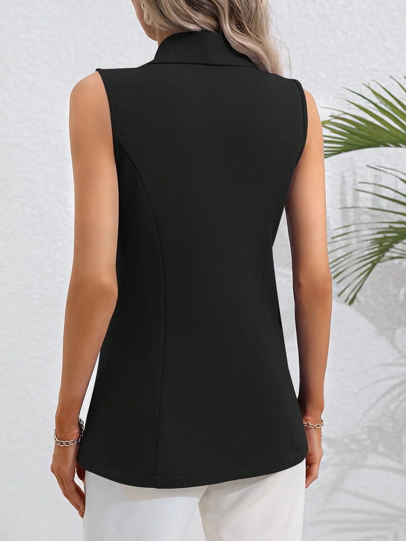 Blazer Unicolor Clásico para Mujer