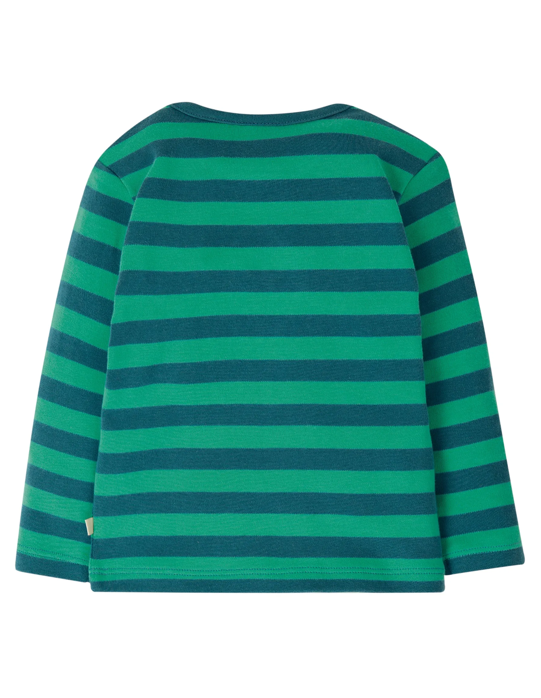 Bobby Applique Top - Pacific Aqua Stripe/Fish