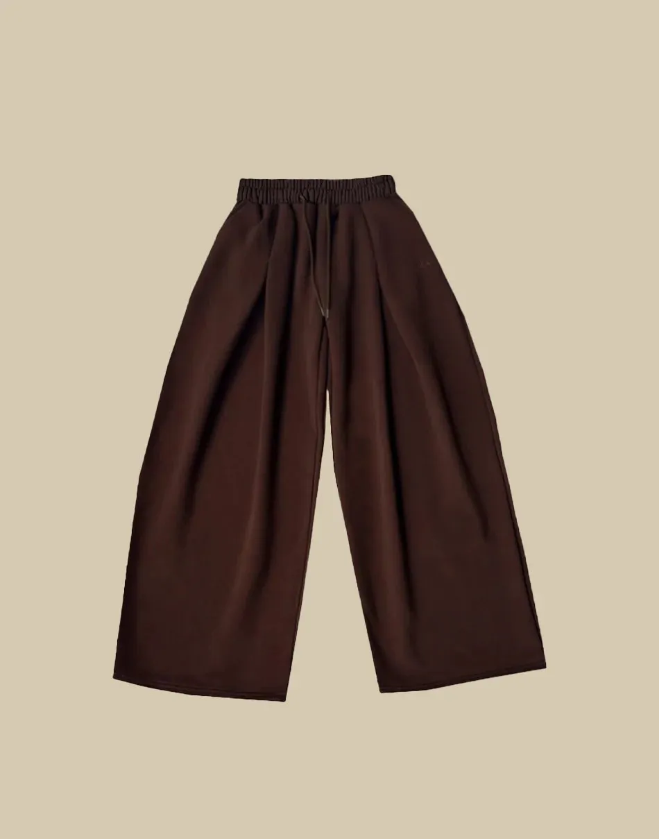 Brown loose-fitting hoodie   pants set