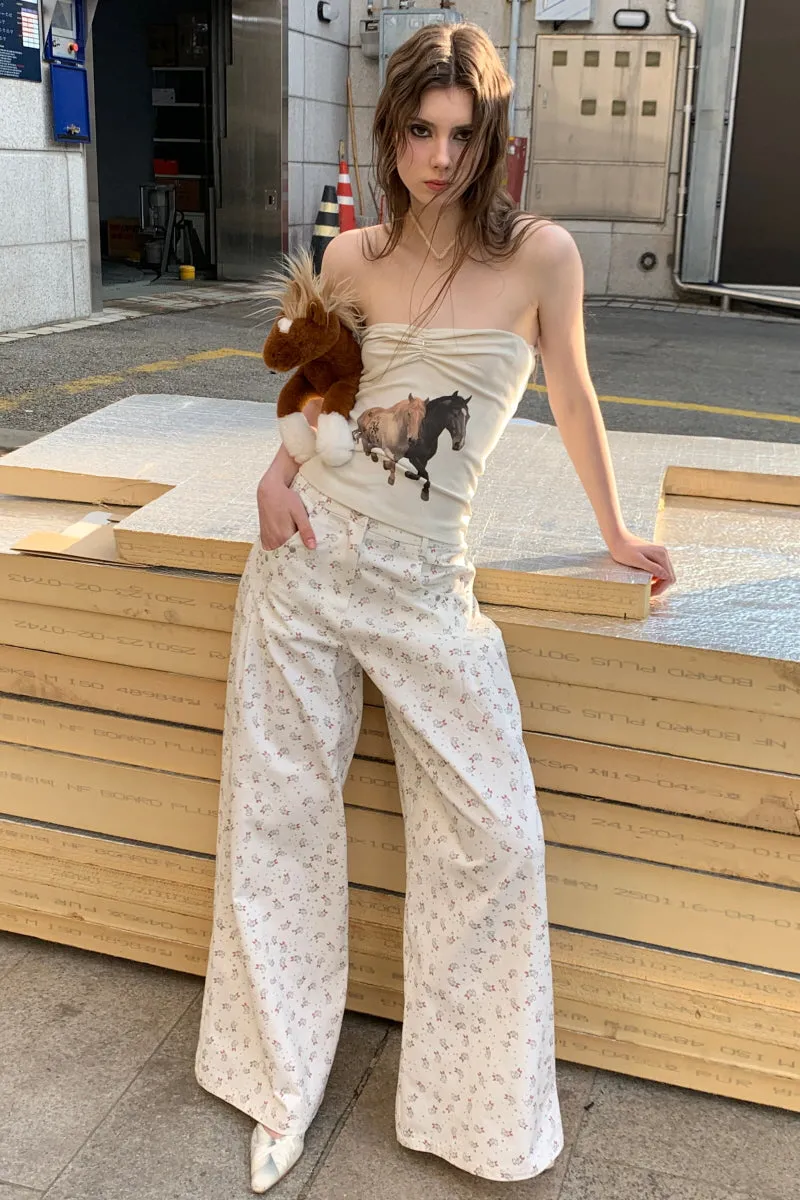 Bunny Doodle Loose Pants