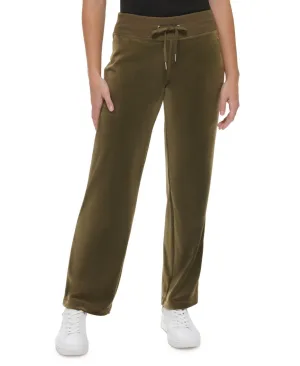 Calvin Klein Women's Wide Leg Velour Pants M2XFK079