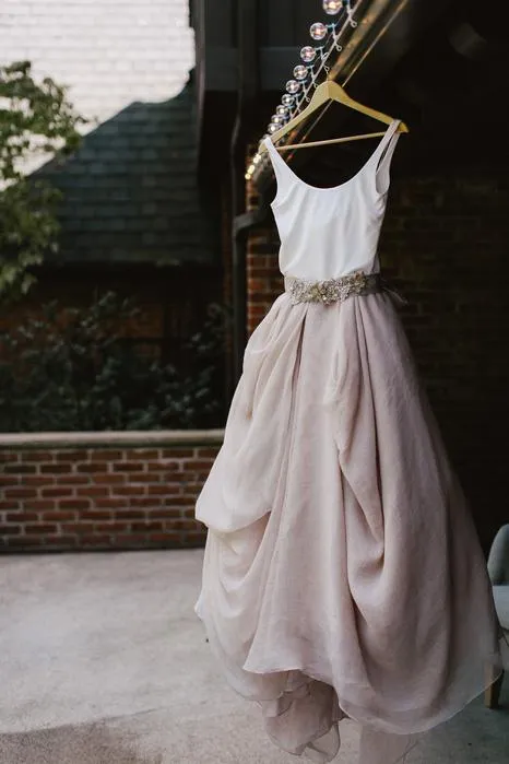 Casual Backyard Wedding Dresses with Irregular Skirt