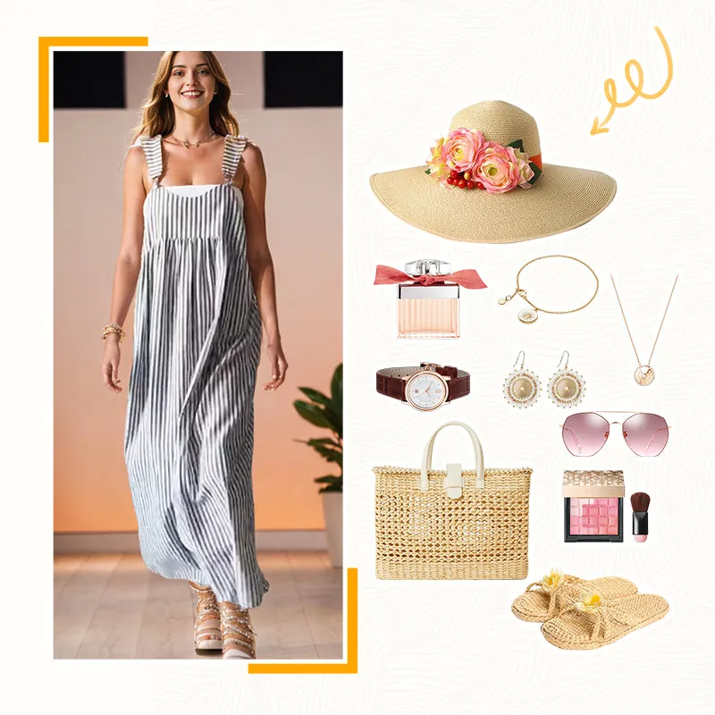 Catalina® | Casual striped suspender dress