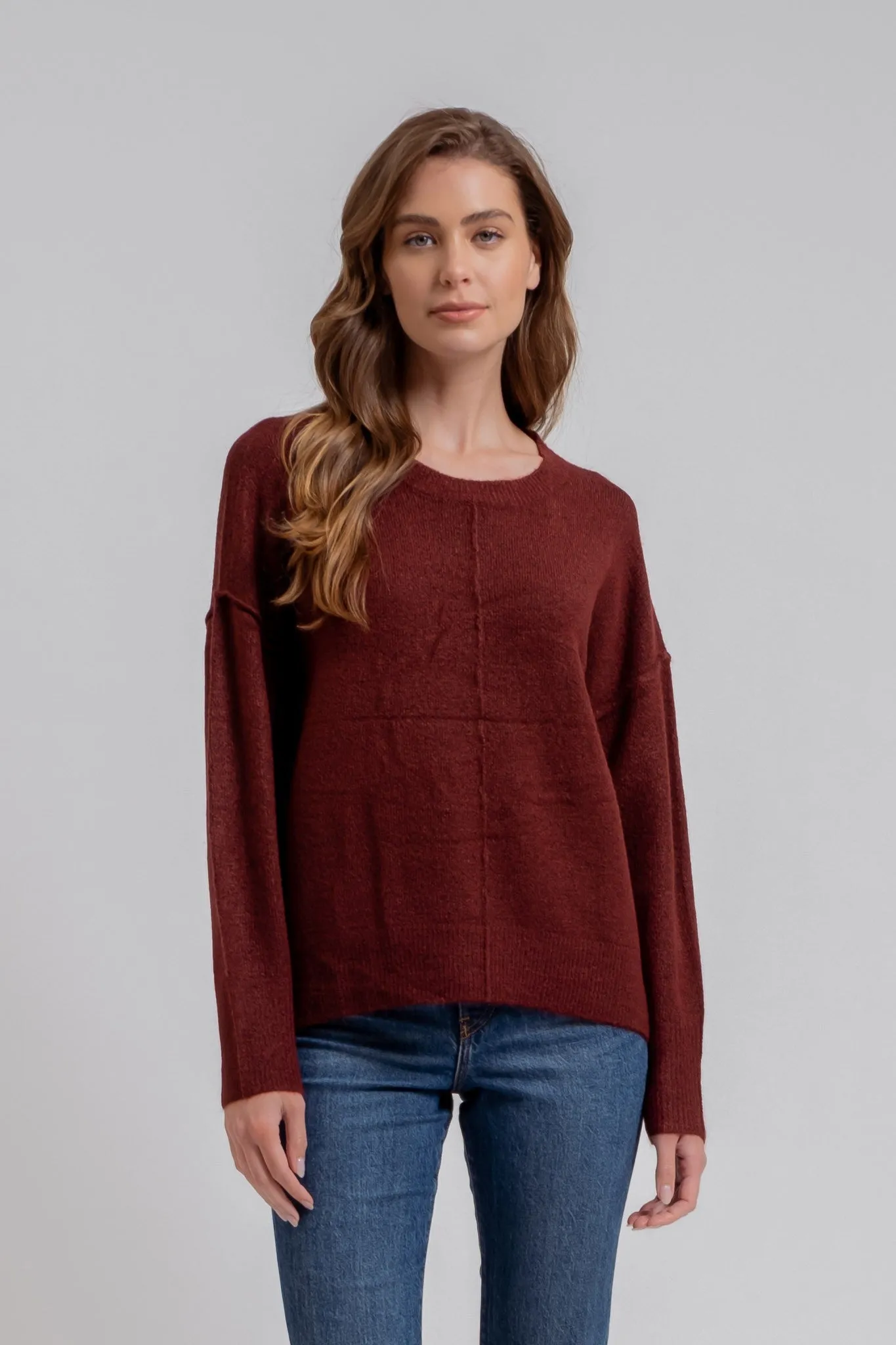 Center Seam Super Soft Pullover Sweater