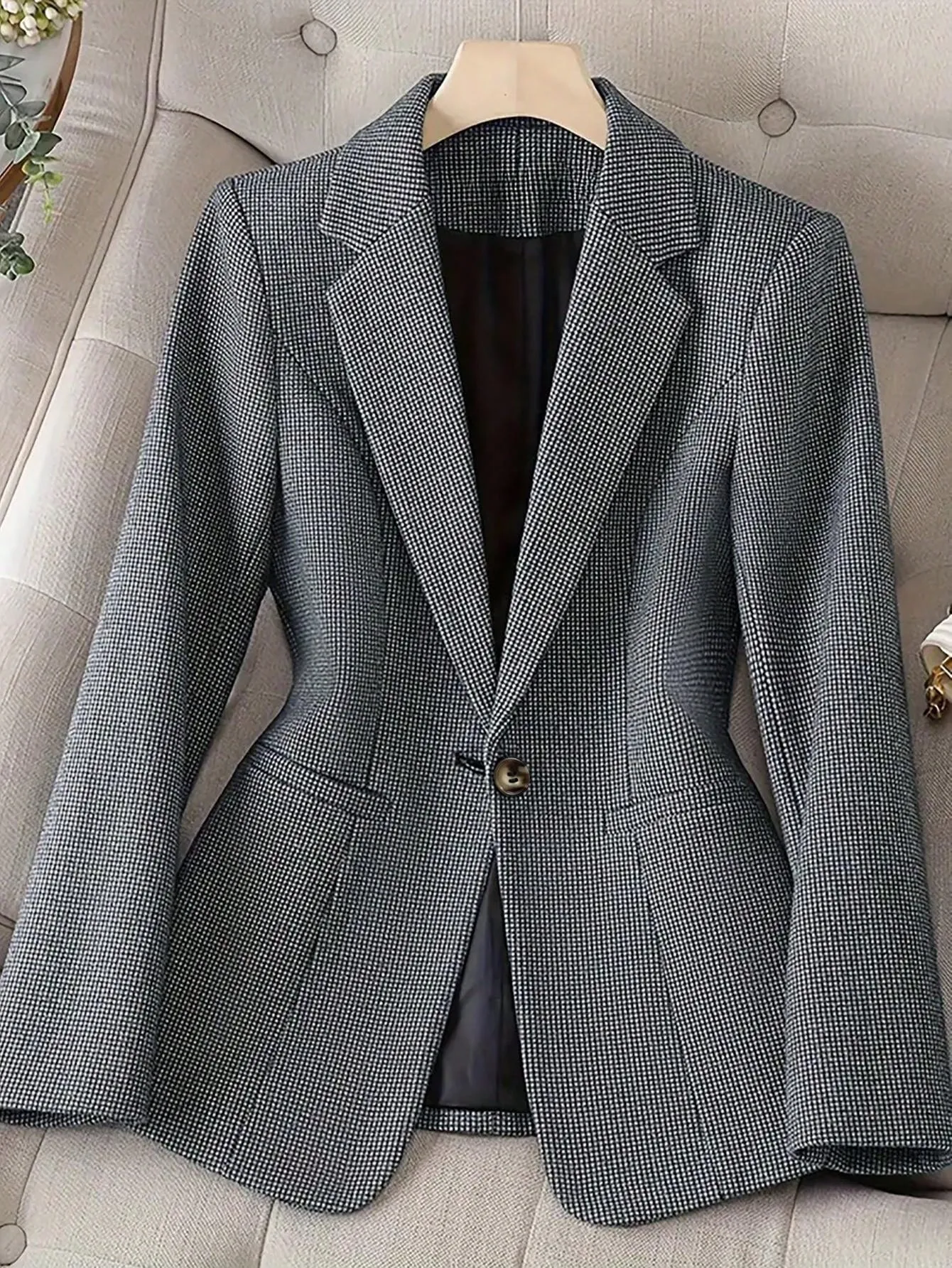 Chaqueta de Blazer Retro para Mujer en Cherry Vibes