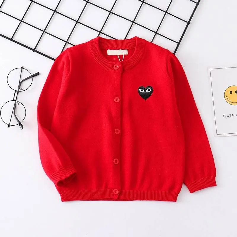Children's knitted cardigan thin jacket baby sweater girls and boys spring and autumn cotton knitted sweater with outer cross