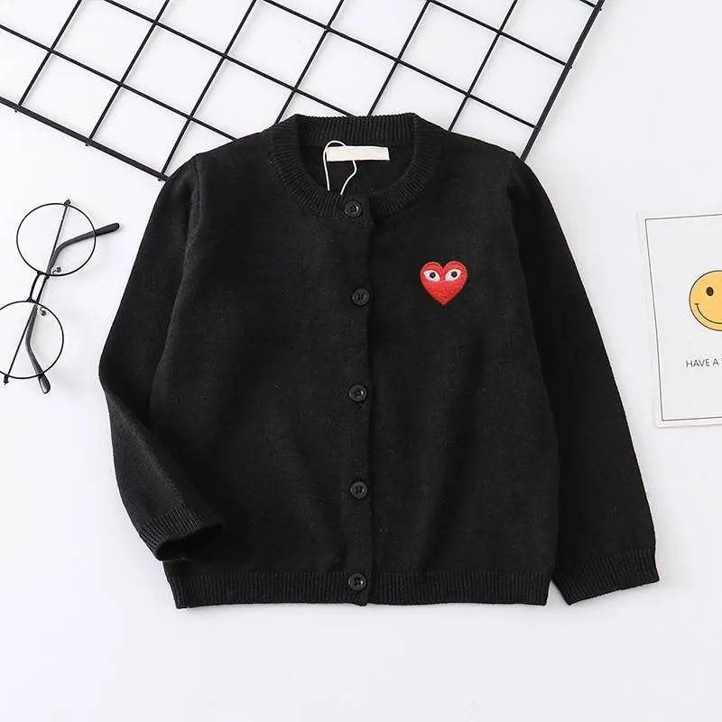 Children's knitted cardigan thin jacket baby sweater girls and boys spring and autumn cotton knitted sweater with outer cross