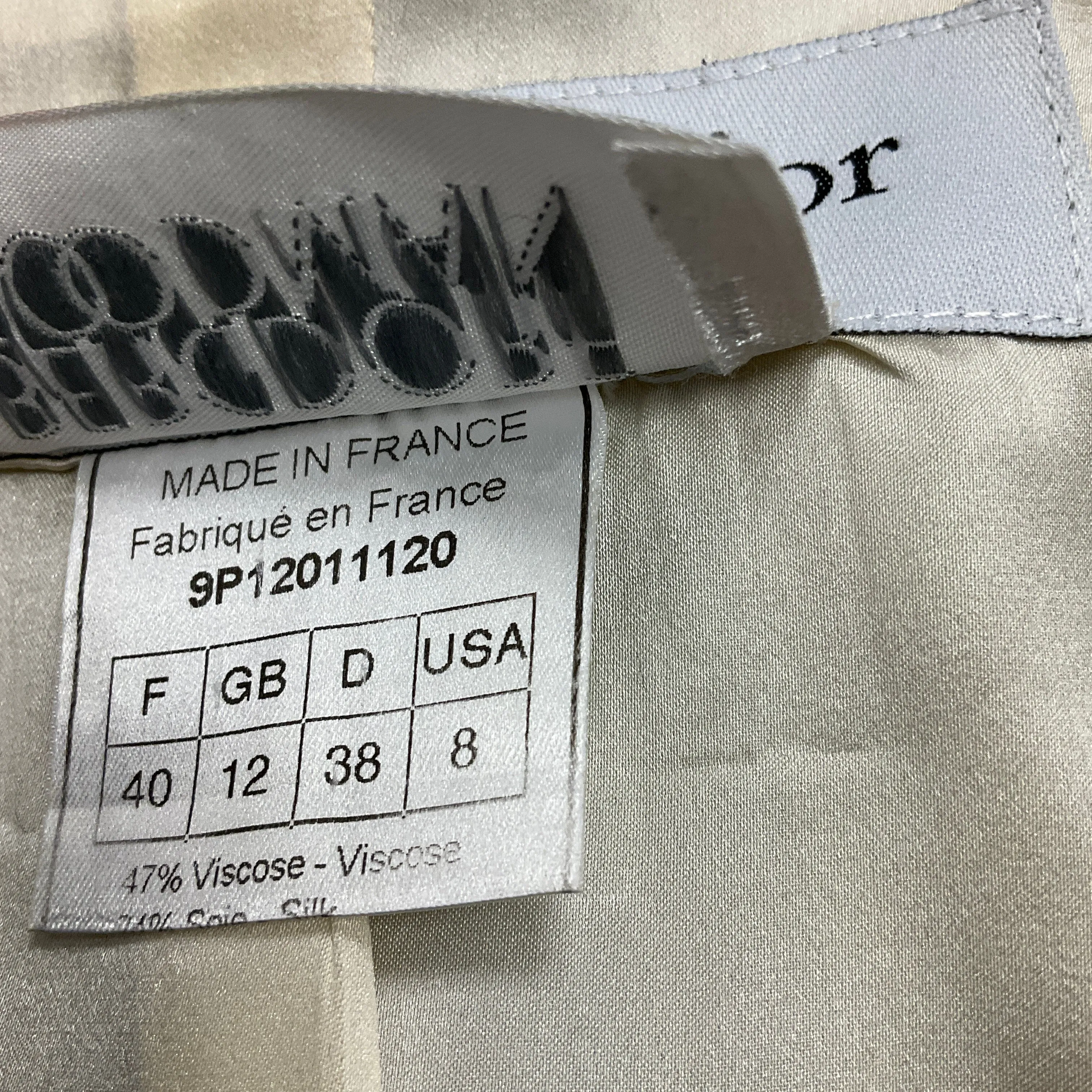 Christian Dior Boutique Vintage Spring 1999 Grey Striped Jacket