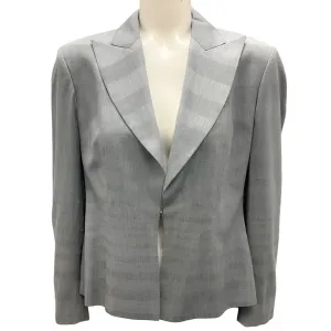 Christian Dior Boutique Vintage Spring 1999 Grey Striped Jacket