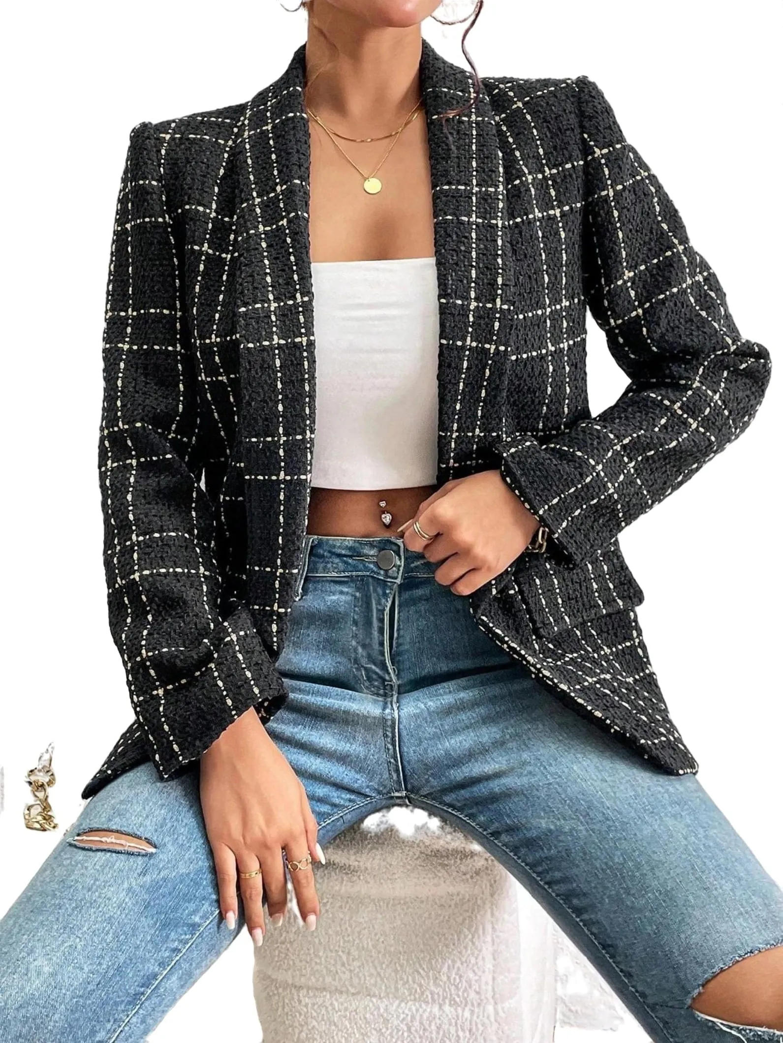Clara | Checkered Blazer