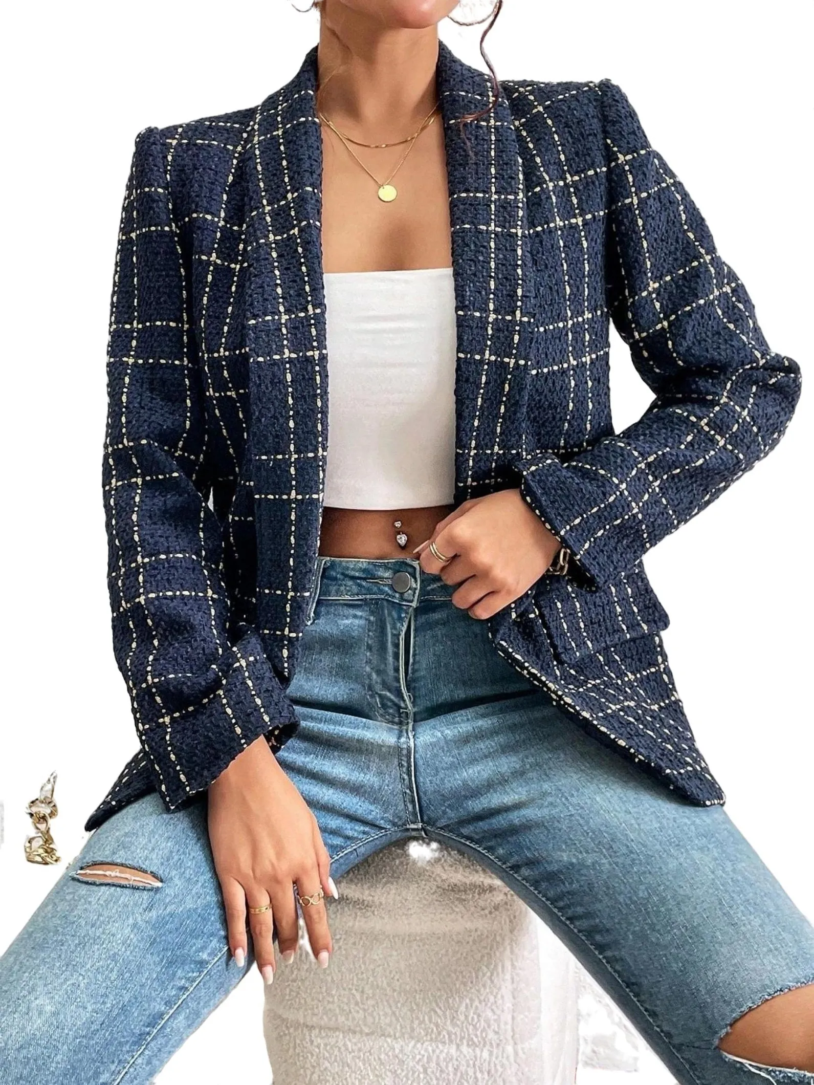 Clara | Checkered Blazer