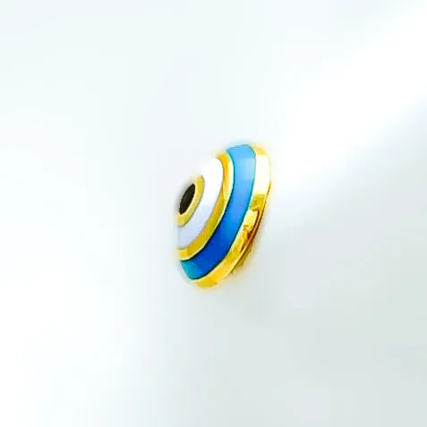 Classic Round Evil Eye 21k Gold Earrings