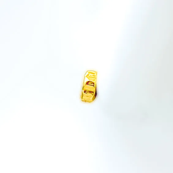Classy Petite 21k Gold Evil Eye Earrings
