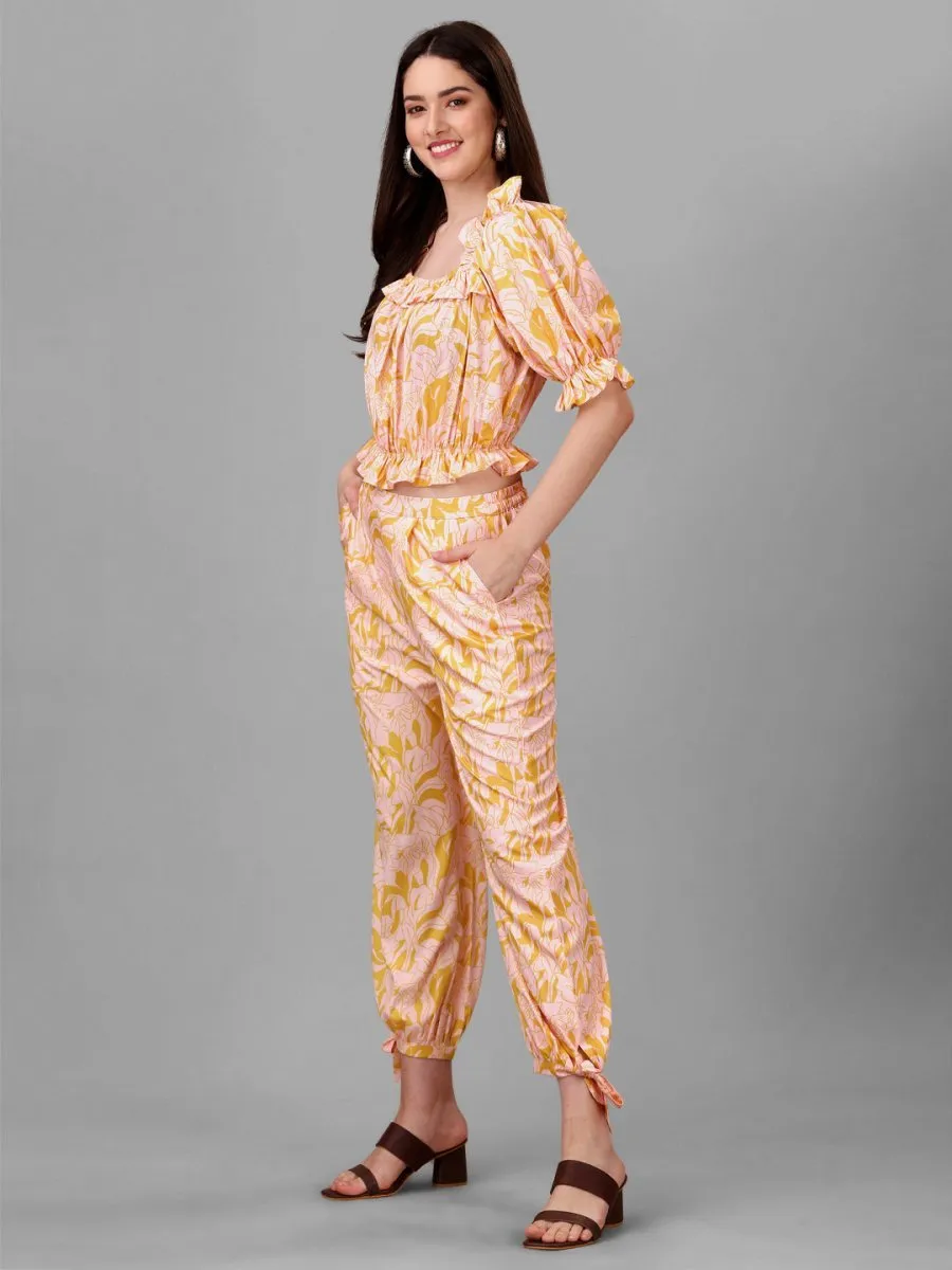 Co-Ords for Women Light Orange Colour.