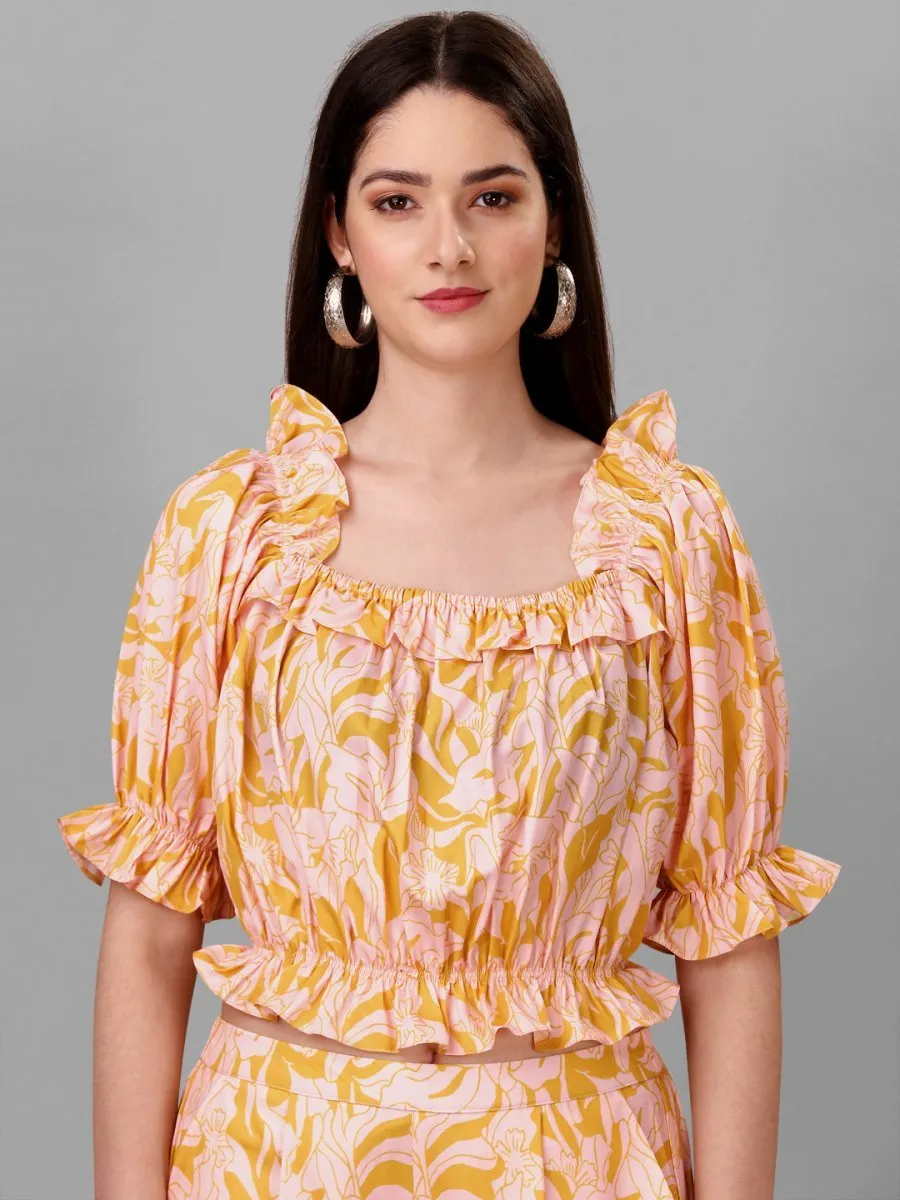 Co-Ords for Women Light Orange Colour.