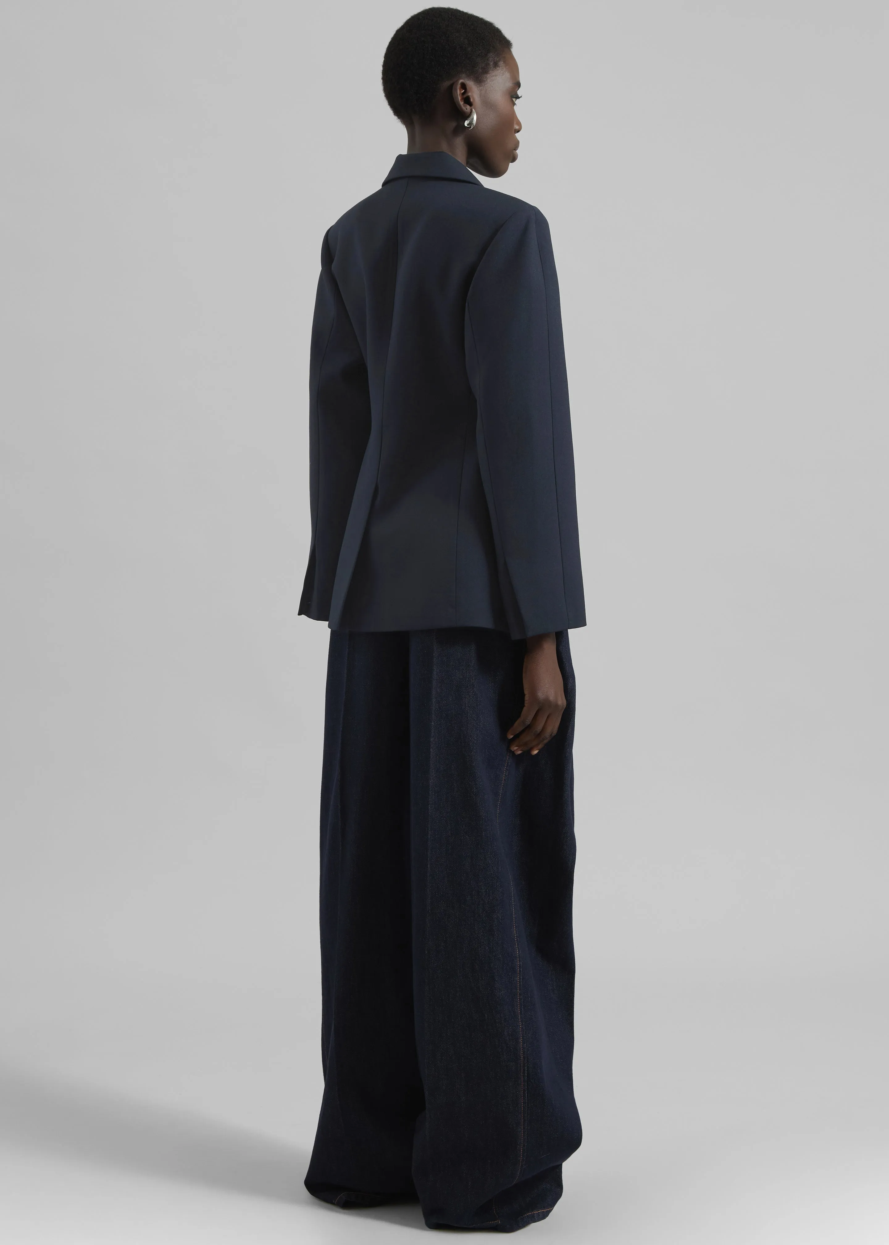Colette Hourglass Twill Blazer - Navy