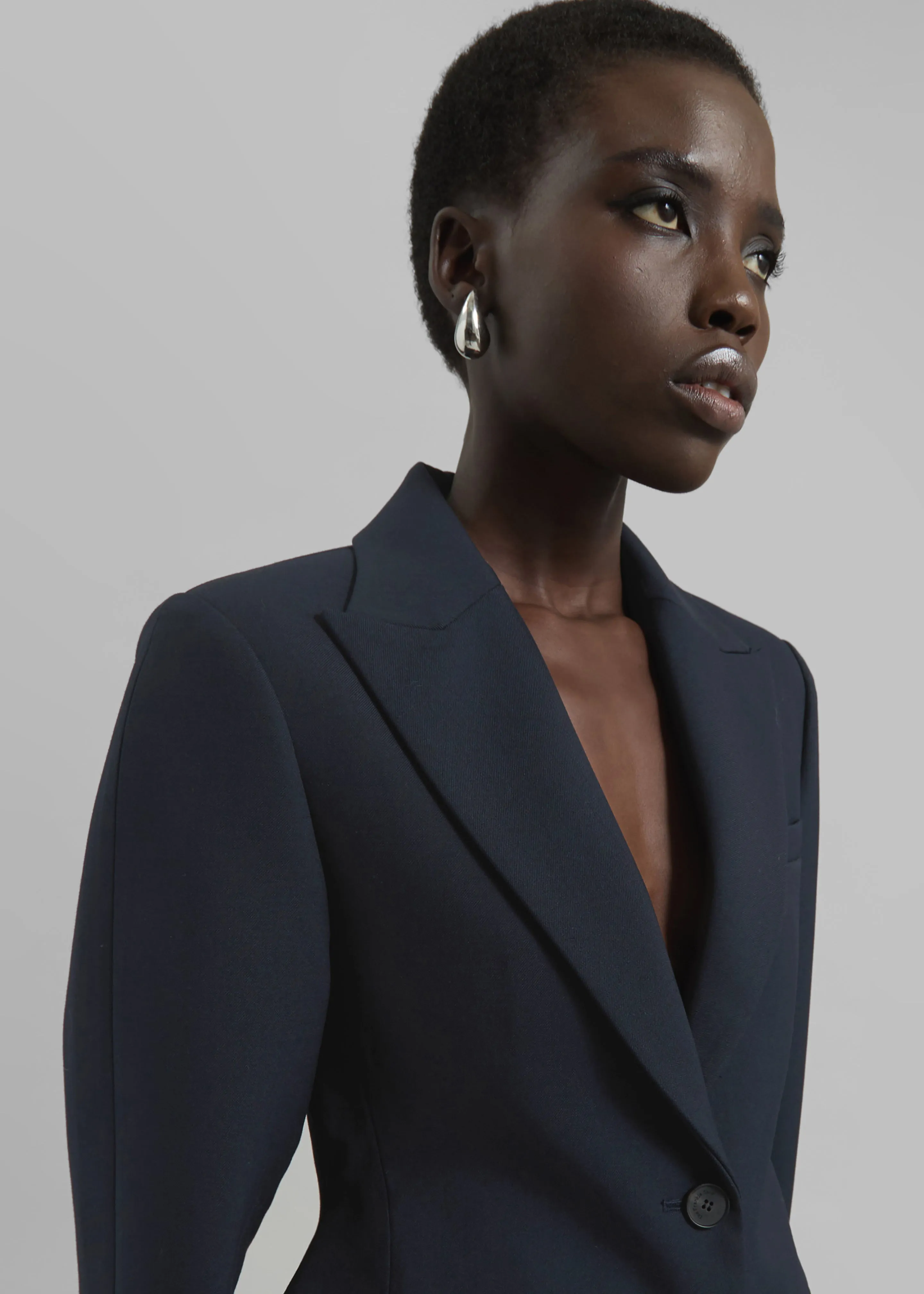 Colette Hourglass Twill Blazer - Navy