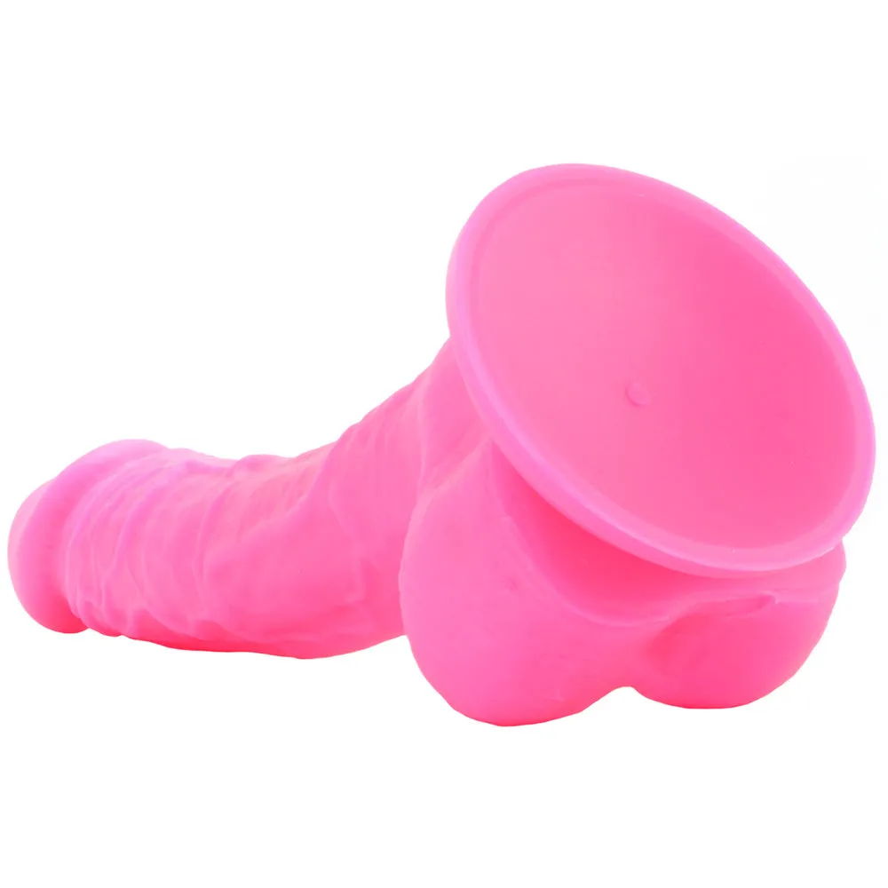 Colours 8 Inch Dual Density Silicone Dildo in Pink