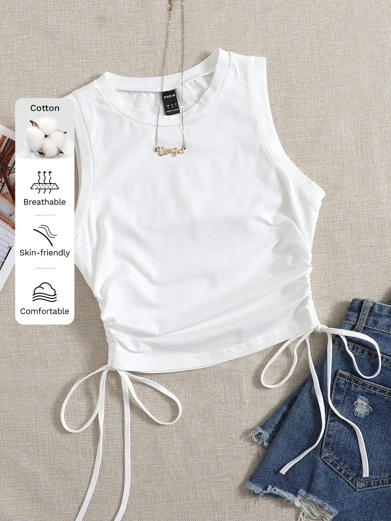 Conjunto de verano con top de tirantes - Cherry Vibes CR