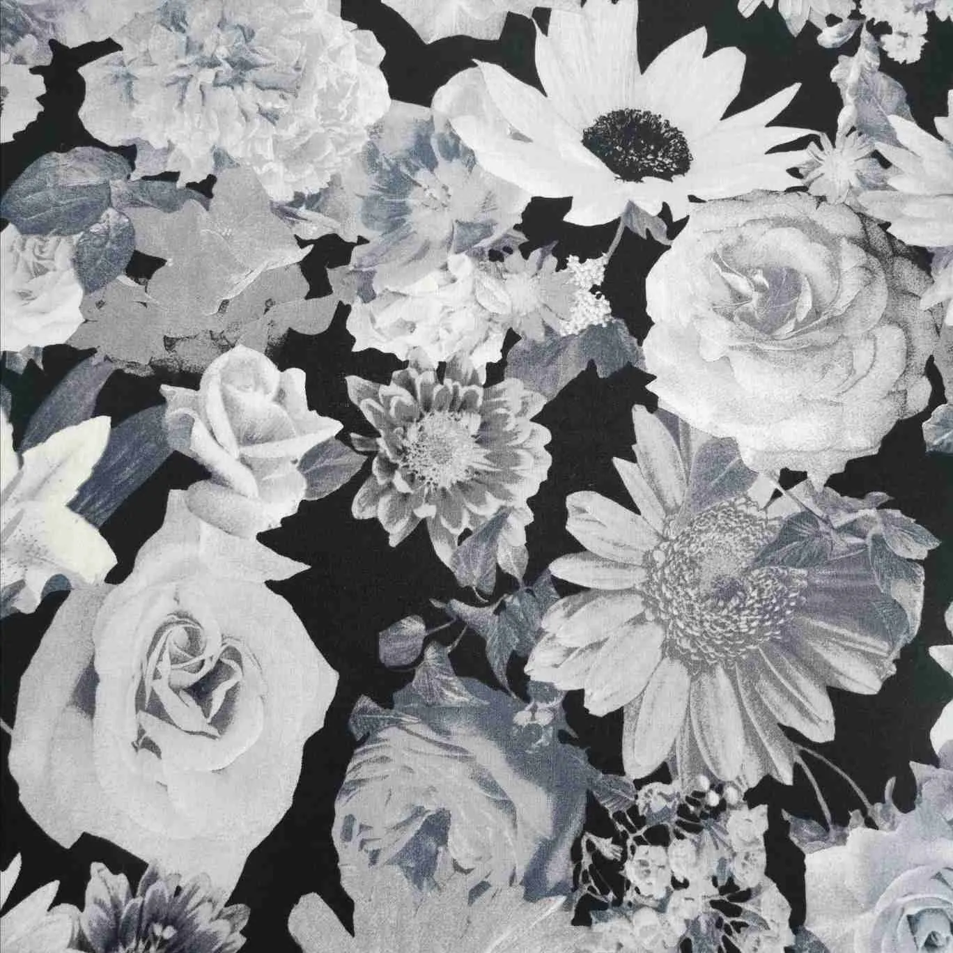 Cotton, Garden Abundance in Monochrome