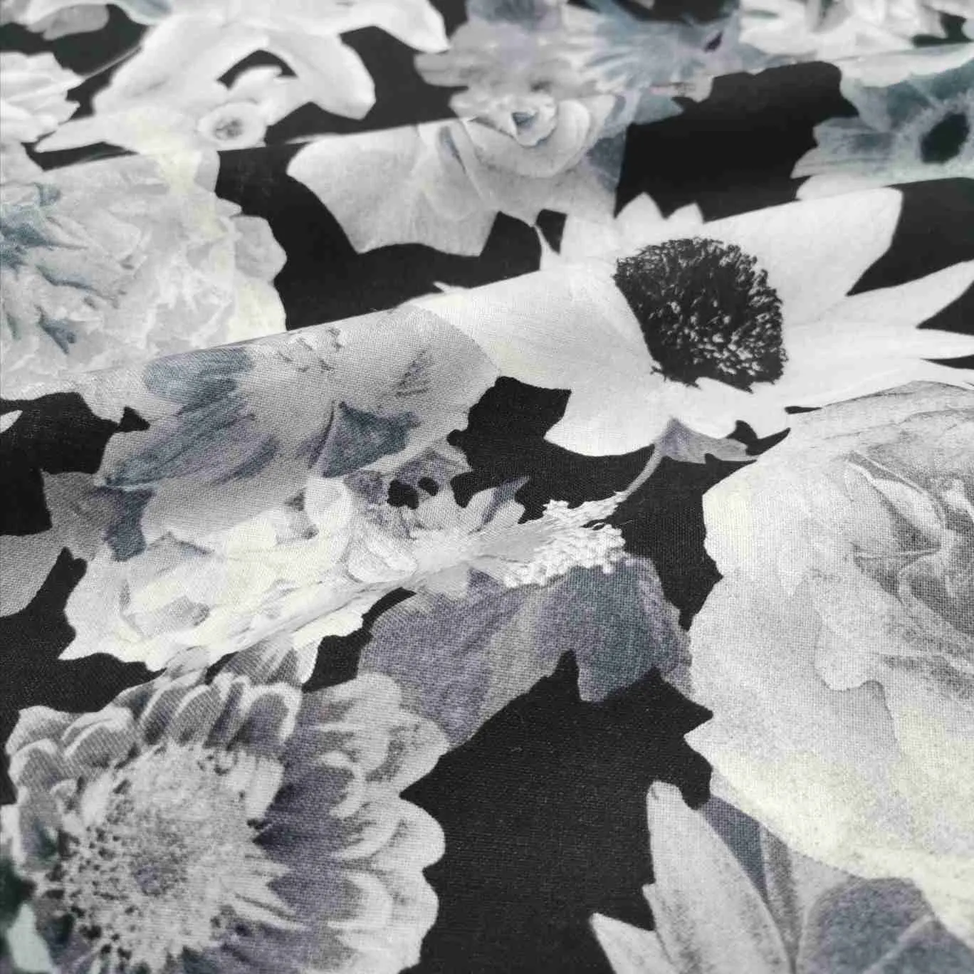 Cotton, Garden Abundance in Monochrome