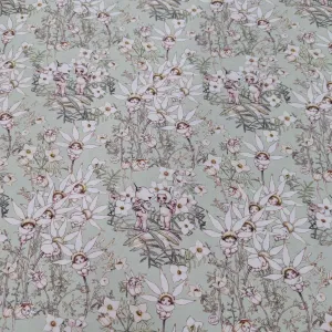Cotton, May Gibbs - Pastel Flowers Mint