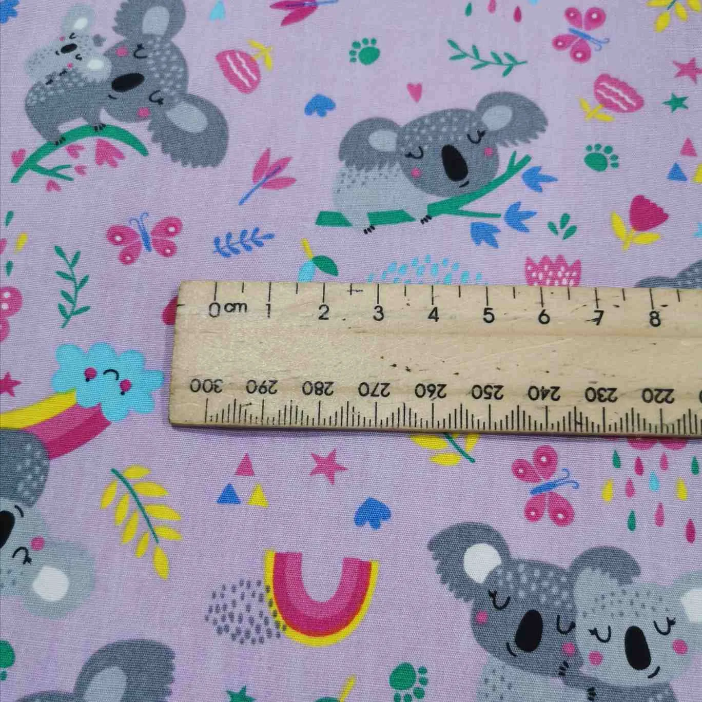 Cotton Poplin, Koalas - 2.23 remnant piece